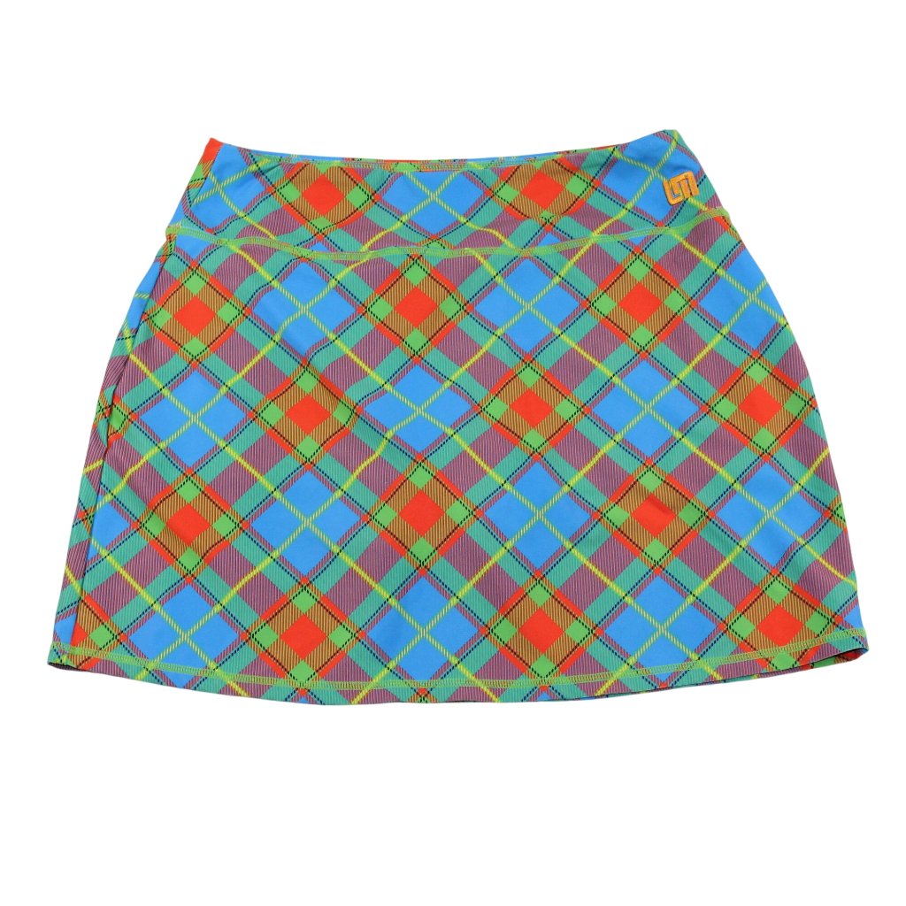 Loudmouth Womens Sz Medium Golf Skort Multicolored Plaid Check Pattern Athletic